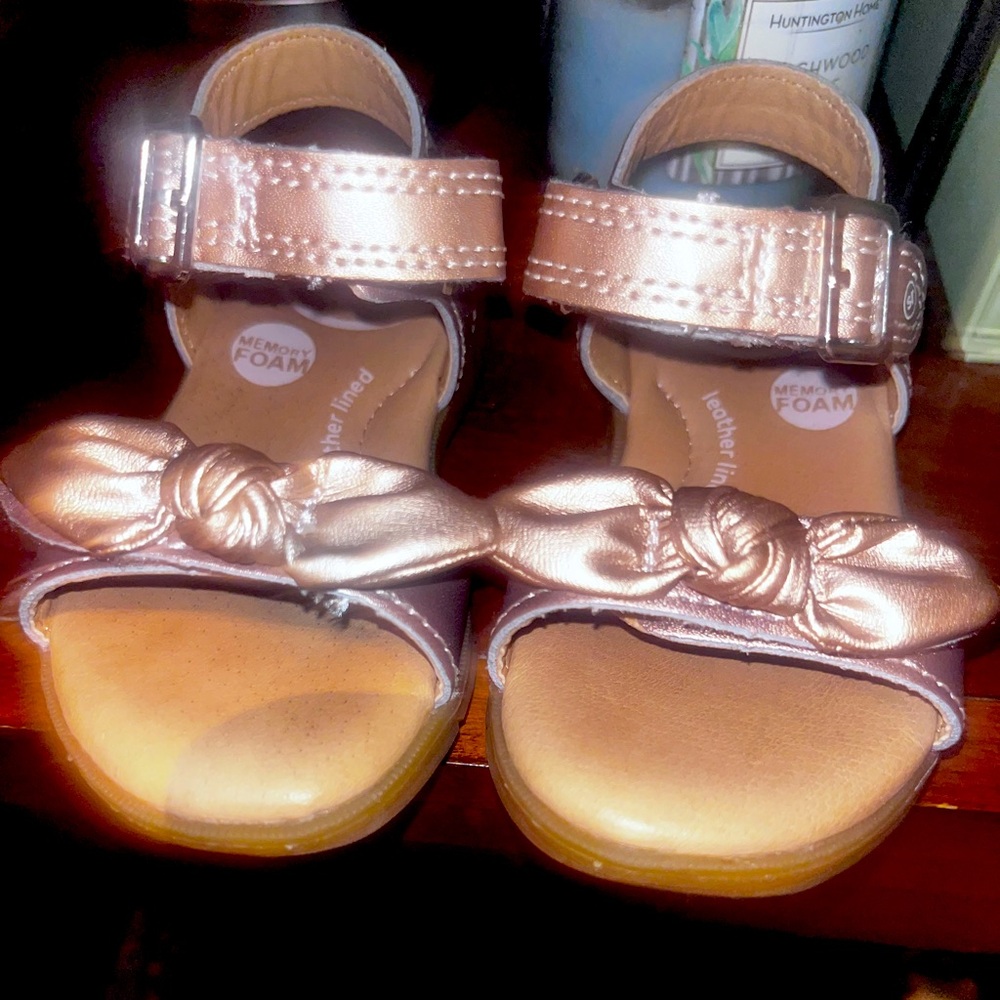 Wore Only Once 
Rose Gold Stride Rite Sandals Toddler